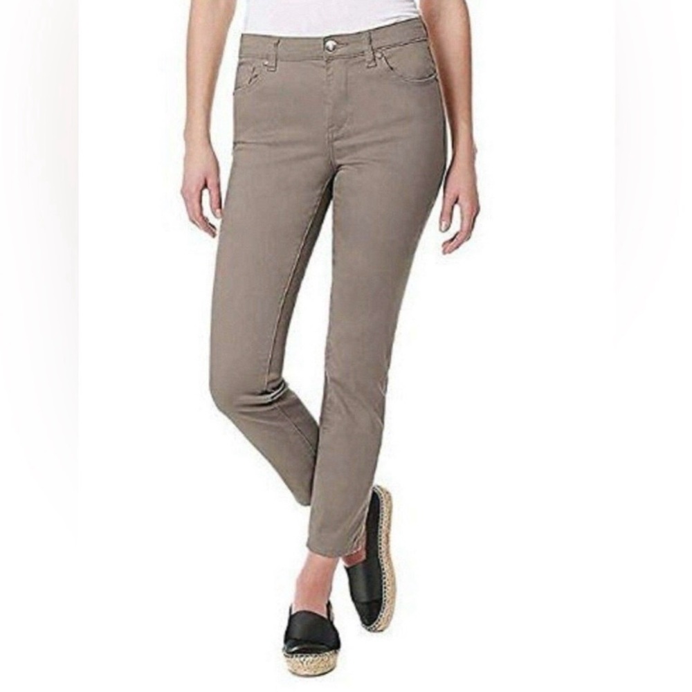 Buffalo David Bitton Avalon Green Khaki Mid-Rise Ankle Skinny Jean